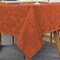 Rectangle Tablecloth - 52 x 70 Inch Rust Cream Spill Wrinkle Proof Damask Table Cloth, Fall, Harvest, Thanksgiving Tablecloths, Soft Polyester Oblong Table Cover for Kitchen Parties